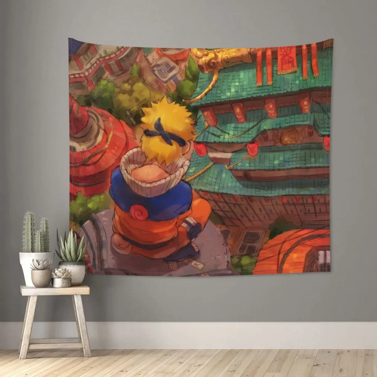 

Lonely Villages Away Tapestry Wall Hanging Hippie Polyester Tapestries Anime Manga Bohemian Throw Rug Blanket Dorm Decor 95x73cm