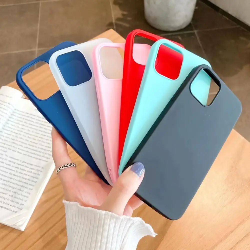Ультратонкий Мягкий чехол из ТПУ для нового Iphone 12 Pro MAX 11 Samsung Note 10 A20E A2 Core Роскошный