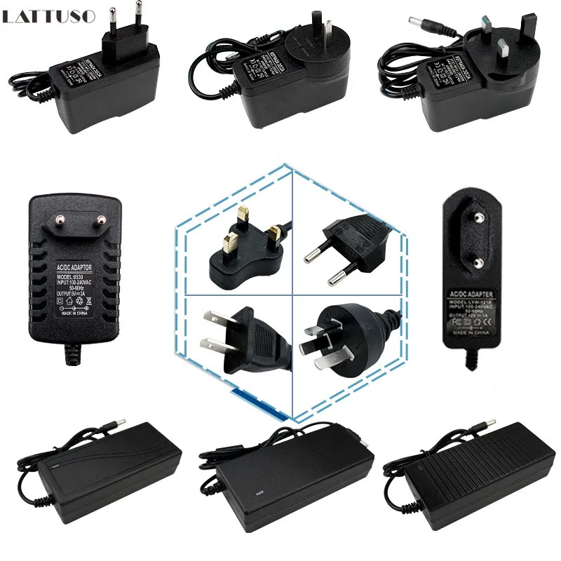 

Адаптер питания, для светодиодной ленты, 220 В переменного тока в 5 В, 12 Вольт, 1 А, 2 А, 3 А, 5 А, 6 А, 8 А, 10 А