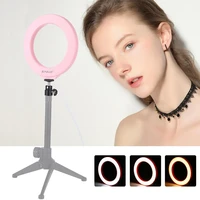 puluz 4 7 6 2 inch usb three color adjustable photography selfie ring led light luminaria for youtube makeup live selfie ring