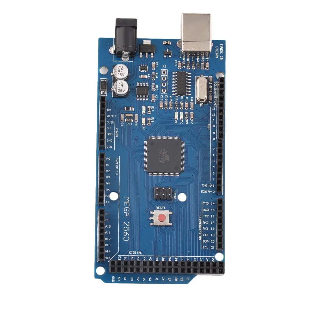 Mega 2560 R3 REV3 ATmega2560-16AU Плата USB кабель совместимый 256 Кб из которых 8 КБ используется