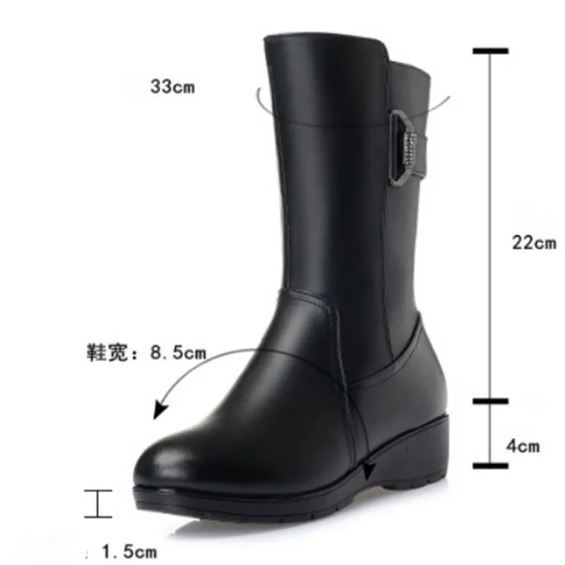 ZXRYXGS обувь высокого качества Для женщин Зимние теплые сапоги с мехом Большие