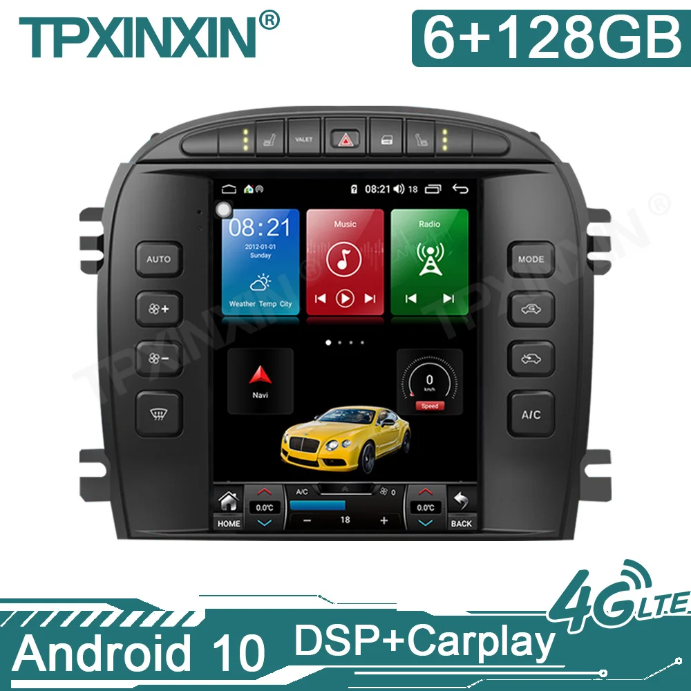 

Vertical Car Screen For Jaguar S-Type 2004 2005 Radio Android Auto GPS Navigation Multimedia Wifi Carplay Head Unit