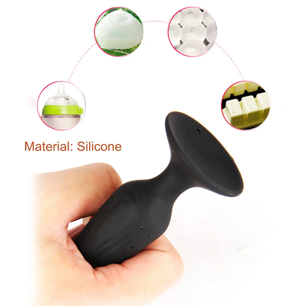 Силиконовые анальные пробки секс-игрушки для начинающих мужские черные