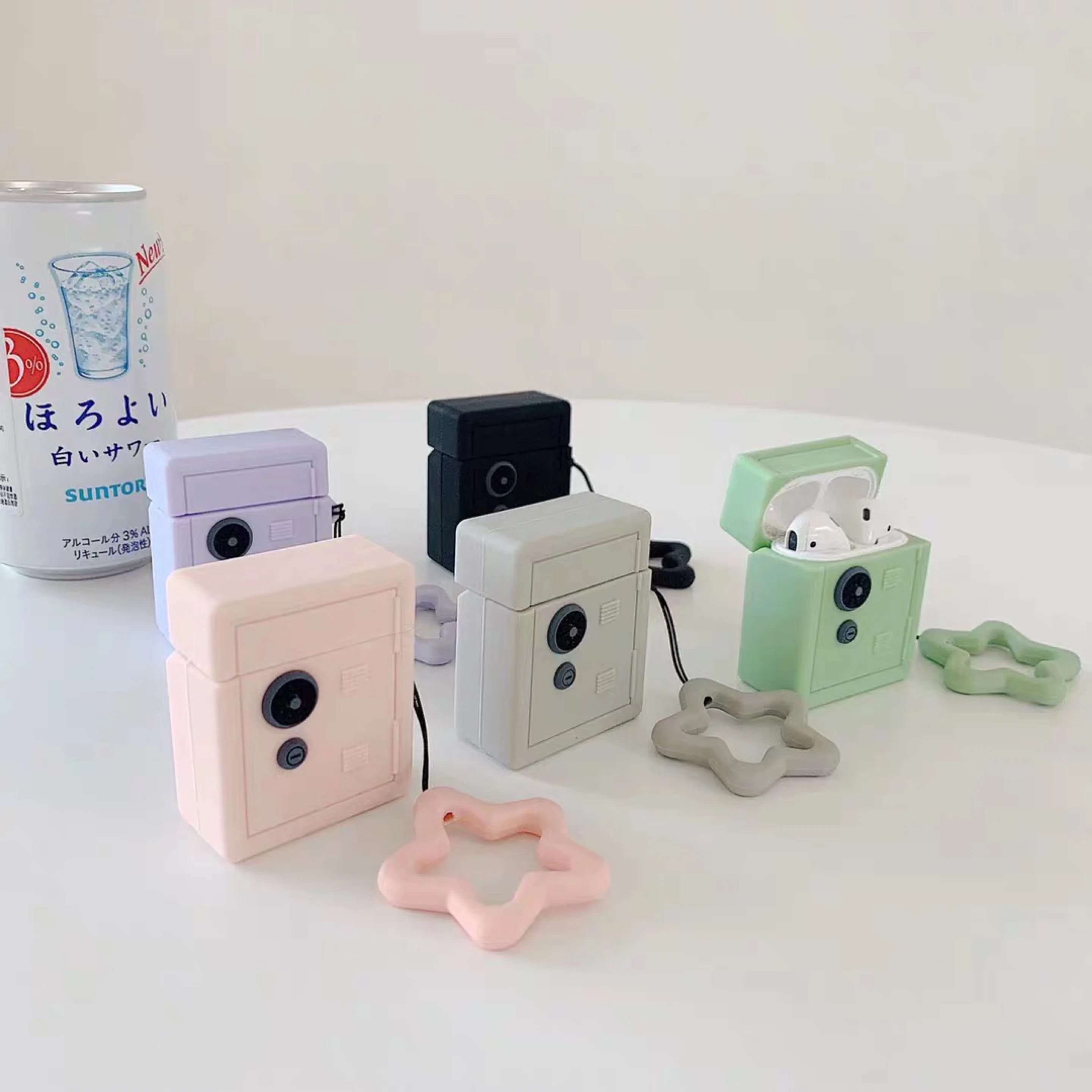 Чехол для наушников AirPods чехол с мультяшным медведем силиконовый Apple Air pods 2 милый