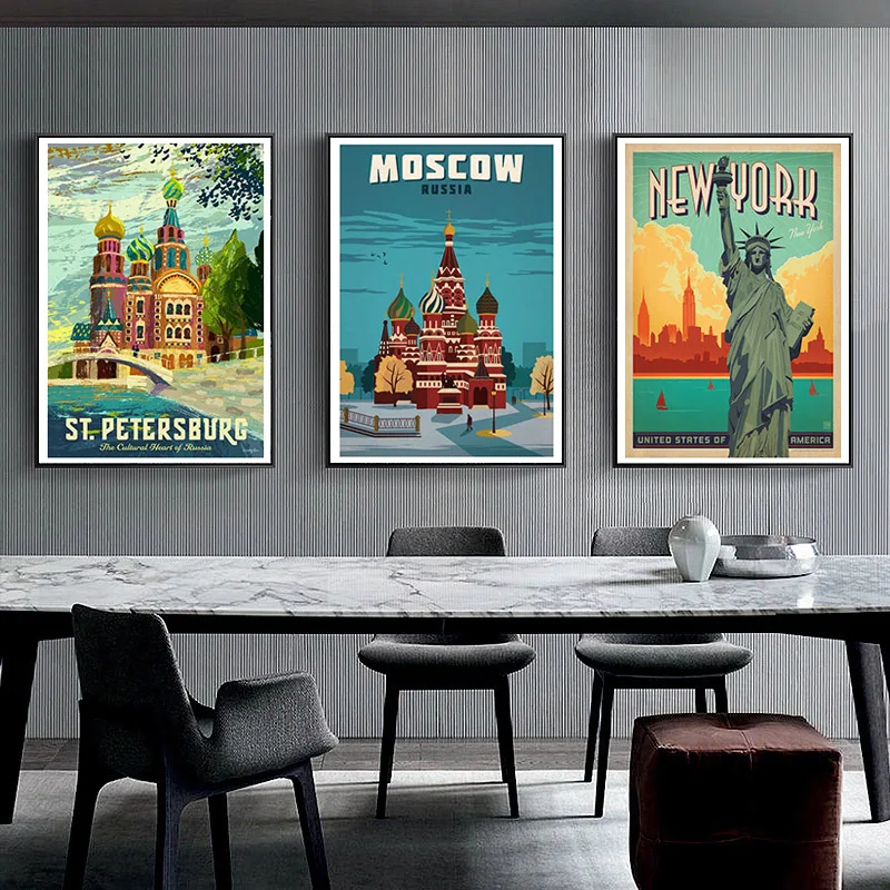 

5D DIY New York Netherlands Amsterdam London Diamond Painting Vintage Europe America Cities Landscape Cross Stitch Home Decor