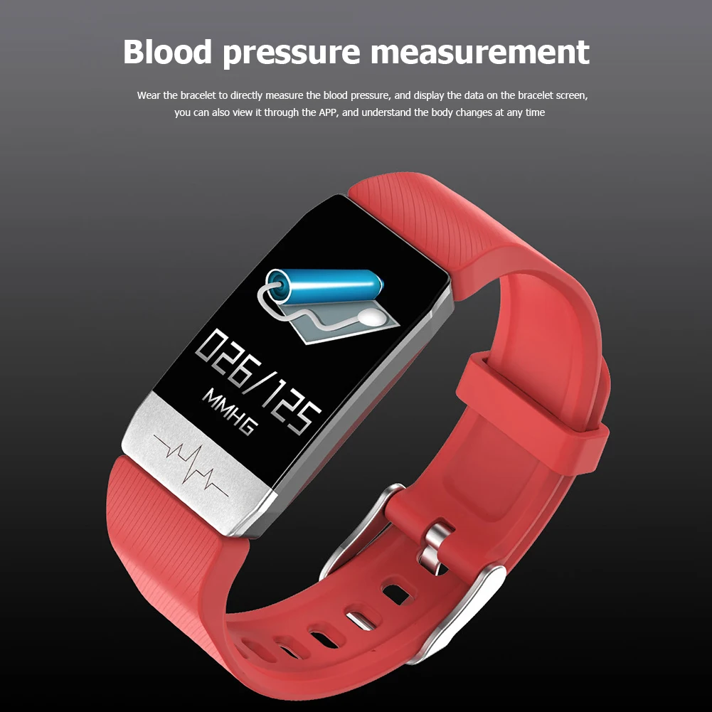 

IP67 Waterproof Smart Band Bracelet Body Temperature ECG Heart Rate Monitor Refined Special Appearance Eco-Friendly