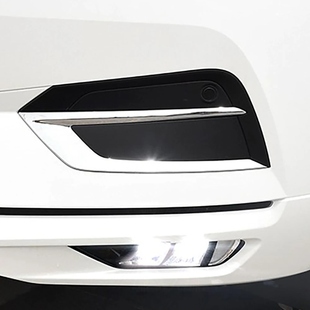 2x Car ABS Chrome Grill Front Rear Fog Light Lamp Eyelid Eyebrow Molding Cover Trim Decoration Fit For Volvo XC60 2018-2020 - купить по