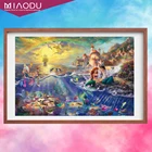 Алмазная 5D картина Русалочка Ариэль из мультфильма Disney, вышивка крестиком, полноразмернаяКруглая Мозаика из страз, домашний декор, подарок