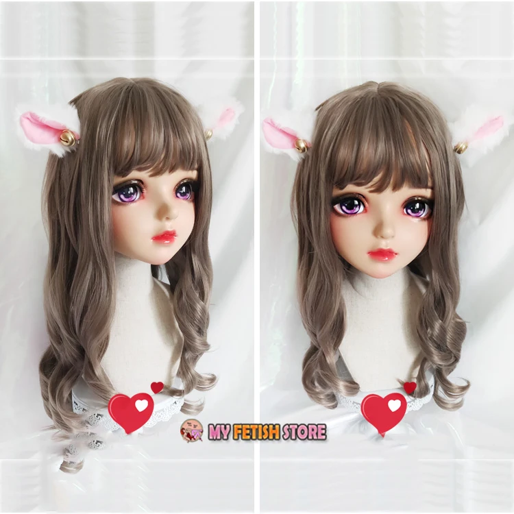 Miao-10) женские милые девушки смолы половина головы кигуруми BJD маска косплей японского аниме ролевая маска Лолиты кроссдресс кукольная маска