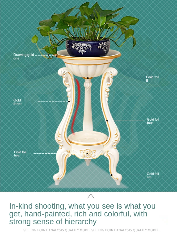 

FQ Indoor Living Room Multilayer Simplicity Modern Balcony Floor Flower Stand