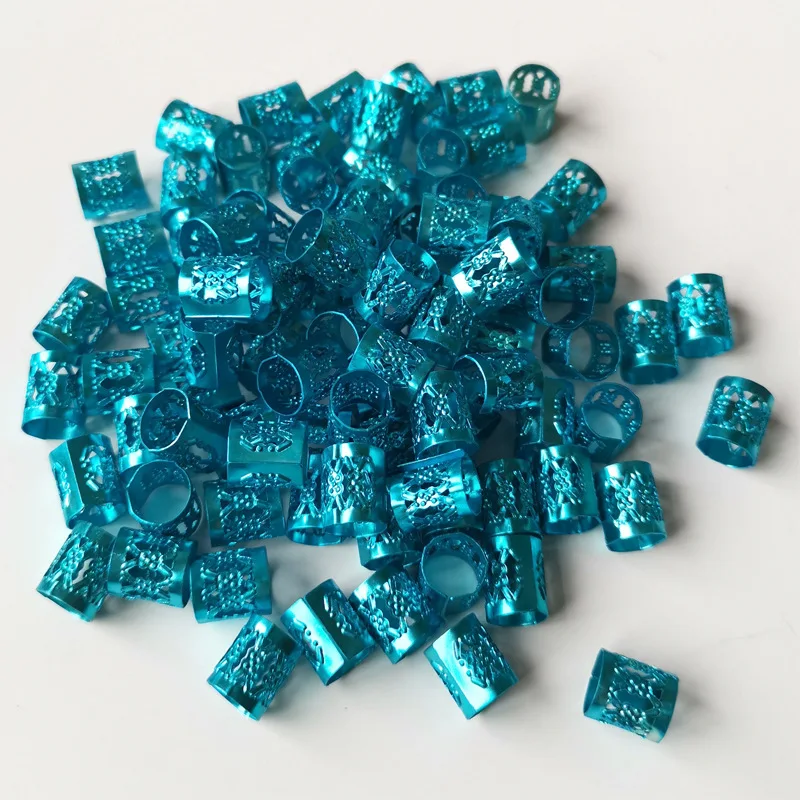 100 шт. круглые металлические инструменты для укладки косичек волос Bling Hair Braid