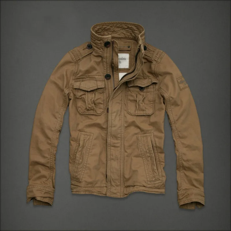 Джинсовая камуфляжная куртка в стиле милитари для мужчин армейская с воротником