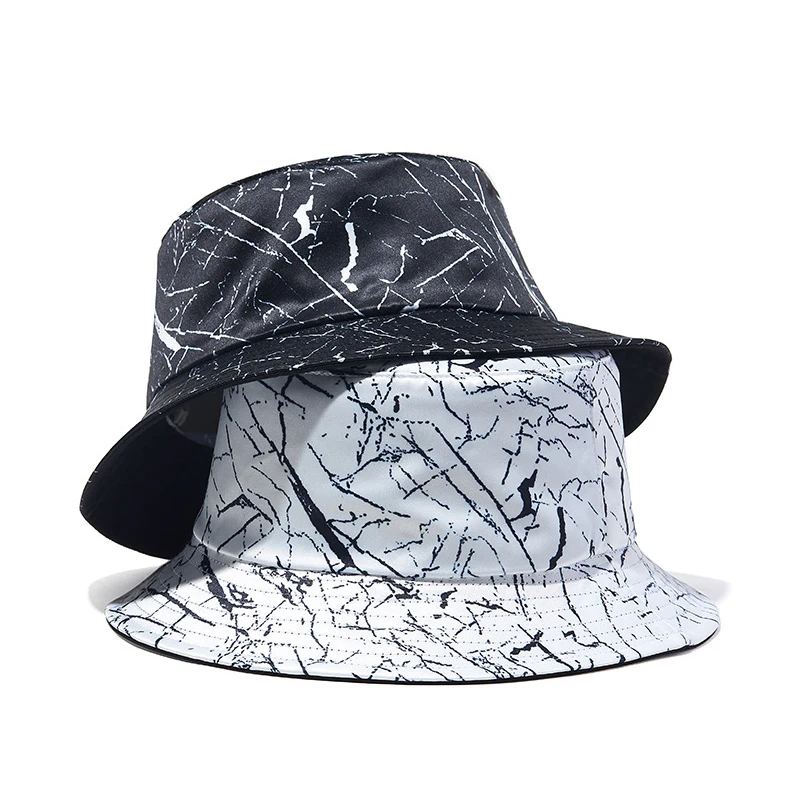 

Bucket Hat Women Men Reversible Summer Sun Beach UV Protection White Black Breathable Hiphop Cap Outdoor Holiday Accessory