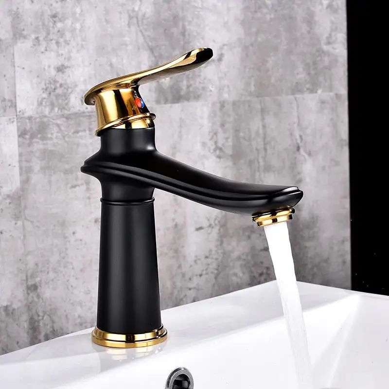 Кран для раковины кран ванной комнаты латунный белый золотой черный с одной