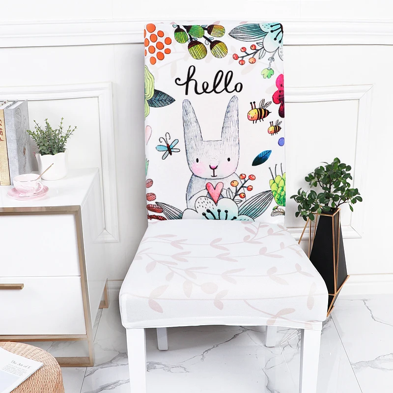 

Чехол для стула, крышка для обеденного стула, универсальный чехол для кресла спандекс Банкетный чехол на стул, декоративные эластичные чехл...