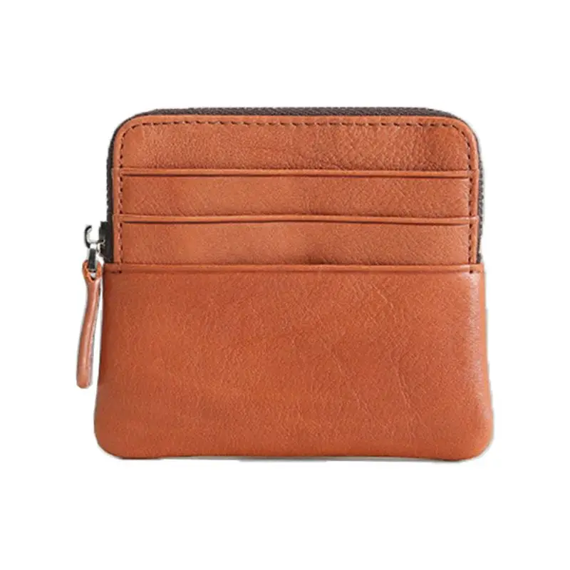 

Vintage Men's Leather Wallet Pocket Mini Purse ID Credit Card Change Bag