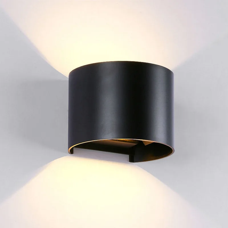 Led с двойной головкой настенные лампы в коридор прохода балкон вверх и вниз освещение вилла отель спальня прикроватная цилиндрическая настенная лампа