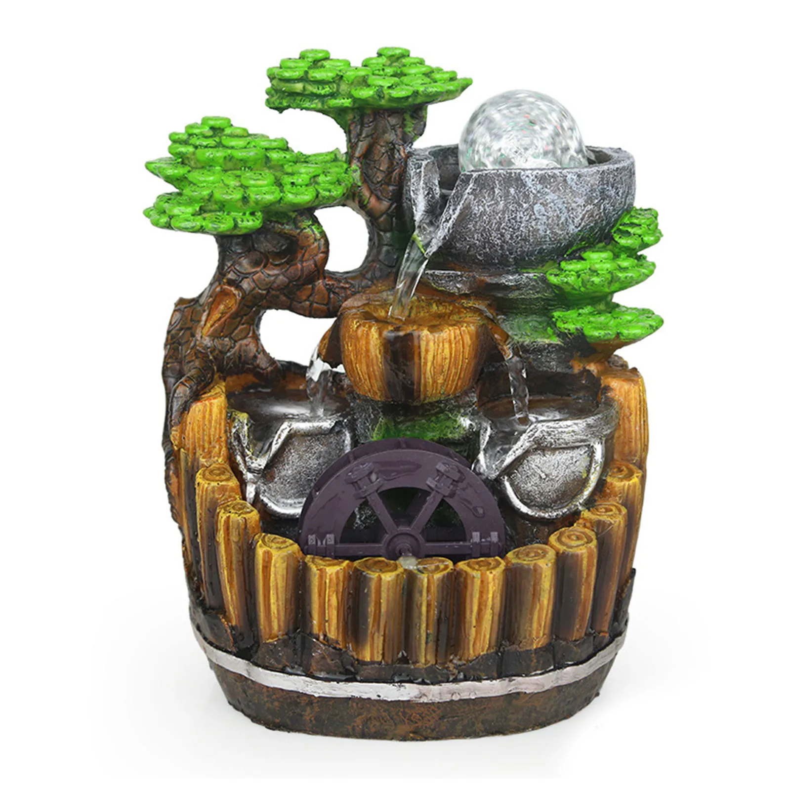 

Подарок, настольное украшение, офисный водяной фонтан, портативный комнатный фэн-шуй для гостиной, спальни, полимерные поделки, домашний де...