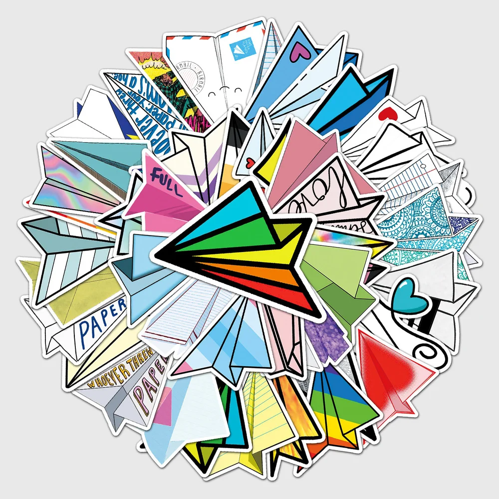 

10/50 шт. Мультяшные бумажные наклейки для самолета, настенные наклейки для мотоцикла, ноутбука, компьютера, автомобиля, детской холодильника