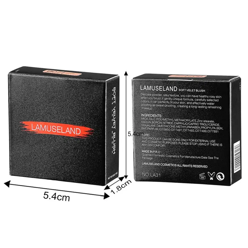 Мягкие и натуральные осветляющие Румяна LAMUSELAND из бархатной кожи # LA31|Румяна| |