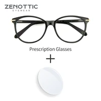 zenottic women acetate prescription glasses cat eye style optical eyewear frame myopia blue light blocking prescription glasses