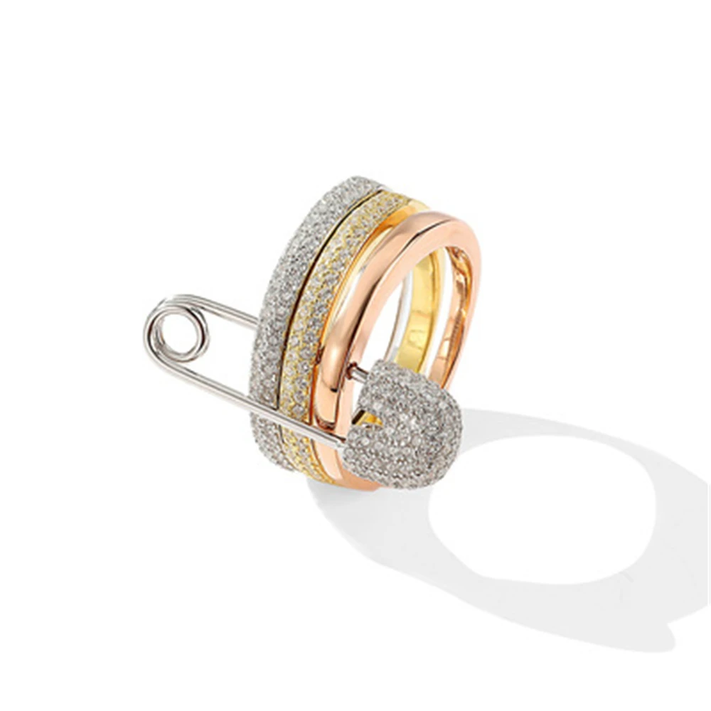 

popzone s925 sterling silver classic pin ring female fashion new style ring banquet appearance jewelry birthday gift new limit