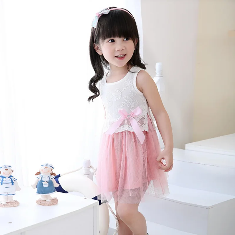 Toddler Princess Party Dress Costume for Girls Infant Baby Sleeveless Lace Summer Kids Daily Casual 0-5Y | Детская одежда и обувь