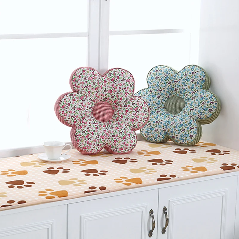 Креативные объемные подушки на сиденье с цветами толстый коврик для сиденья