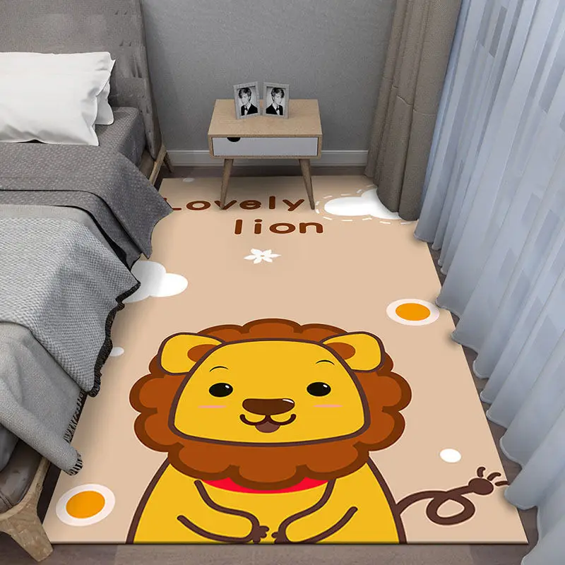 

Full of dirt-resistant and cute bedside bedroom carpets living room floor mats children's room rug non-slip and washable