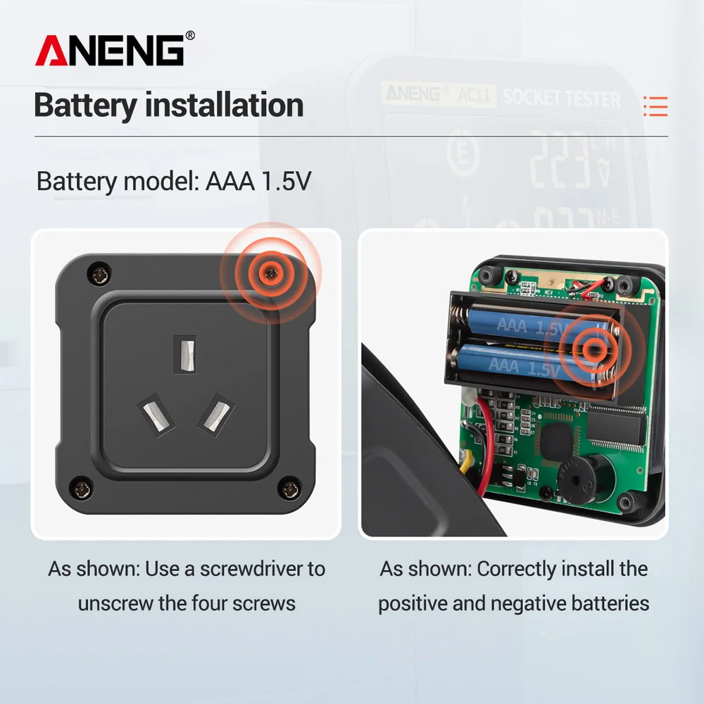 Многофункциональный тестер розеток AC11