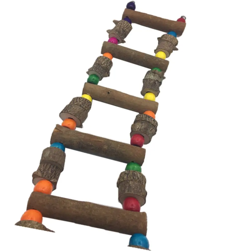 Новые животные птицы качели деревянный мост лестница подъем Cockatiel Parakeet волнистый