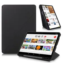 With Pencil Holder Case For Samsung Galaxy Tab S7 Plus Smart Stand Tablet Cover For Galaxy Tab S7 FE Case