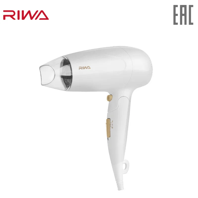 Фен RIWA RC 7131 Складной портативный электрический мини фен 1600 Вт с насадкой для