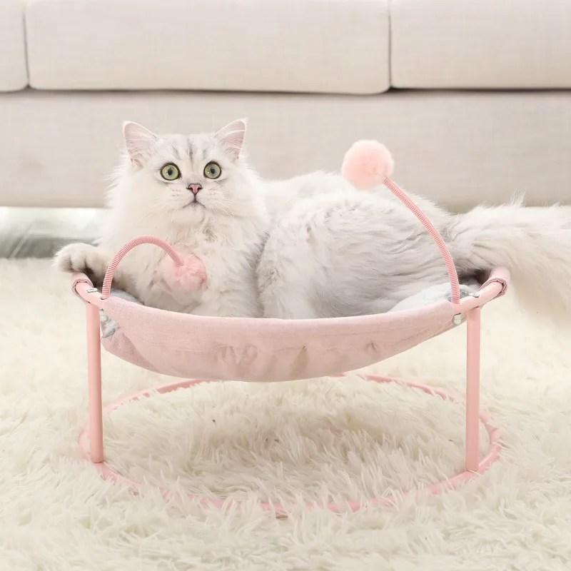 

Pet Cat Nest Kennel House Round Soft Cat Cradle Bed Soft Plush Hammock Small Comfortable Sofa House Bed Shelf Seat Nest Kennel
