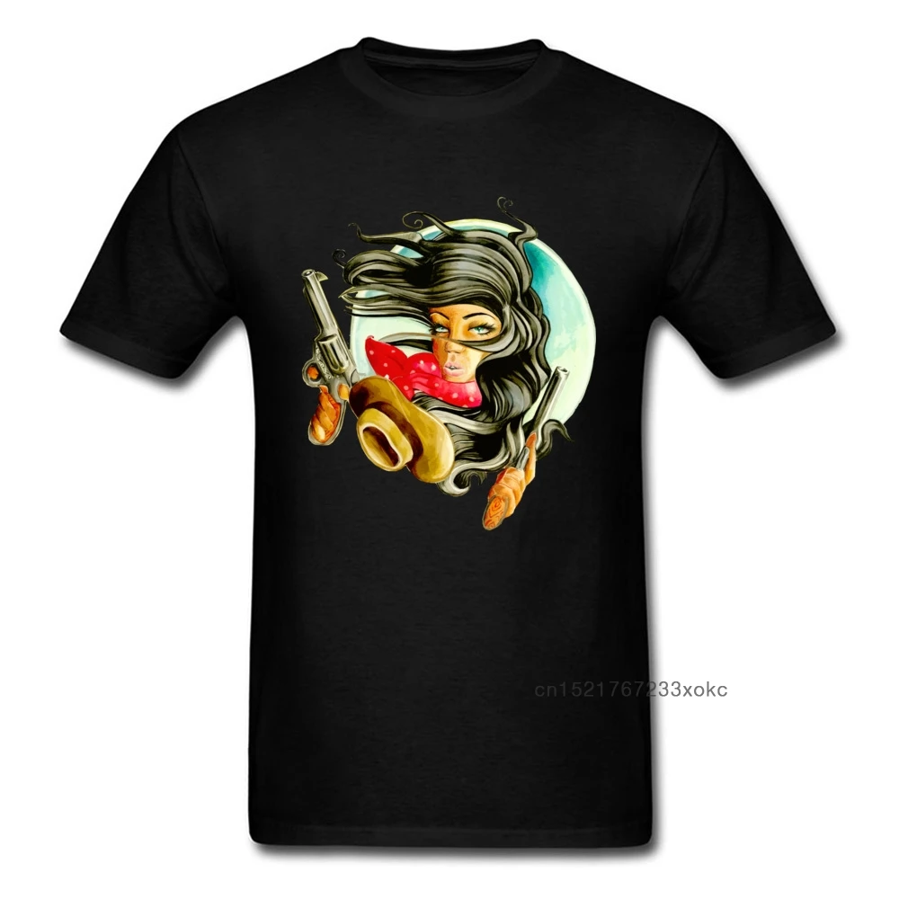 Крутая футболка ковбойские Модные топы летние футболки для мужчин черная с