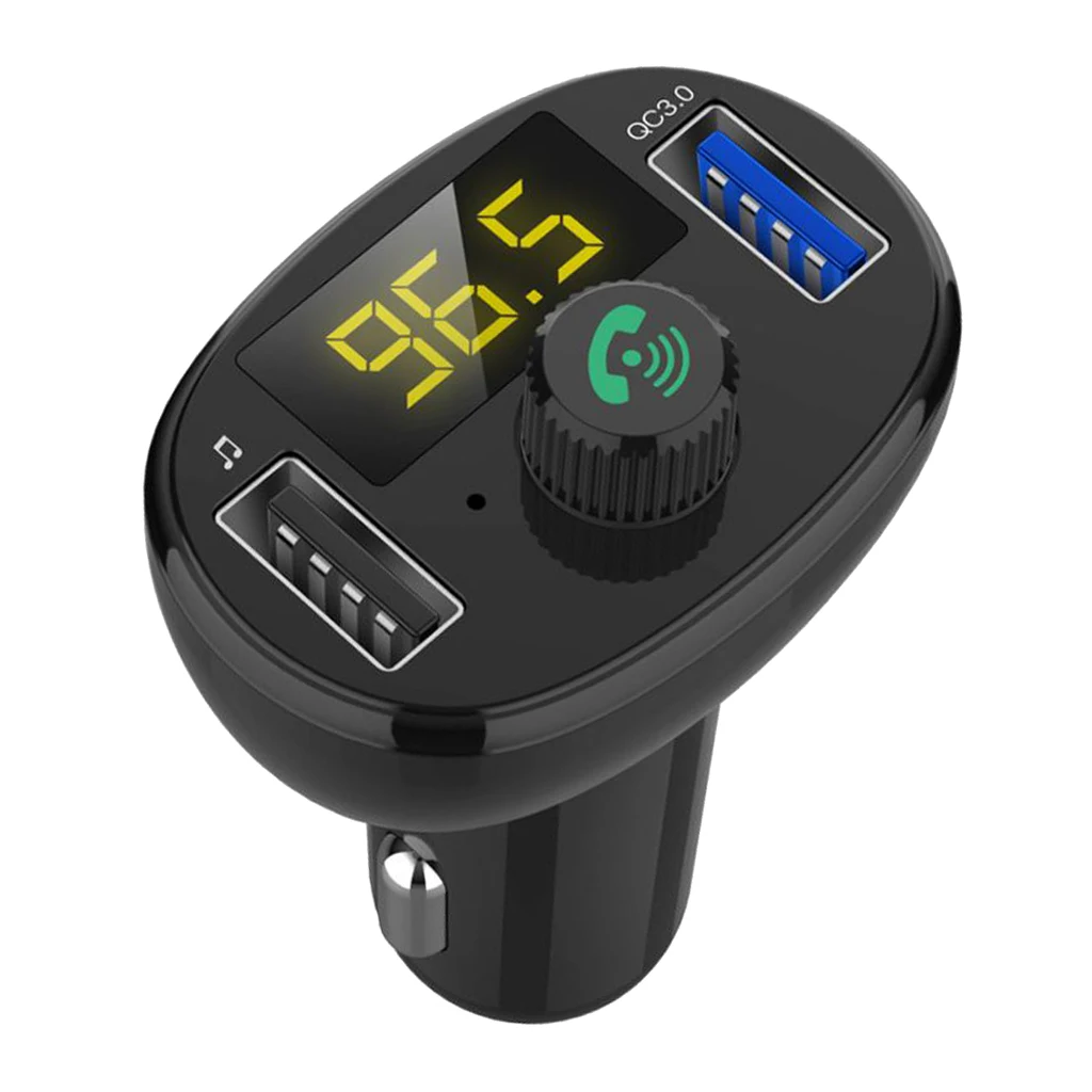 

Bluetooth V4.2 fm-радио передатчик адаптер QC 3,0 быстрое автомобильное зарядное устройство