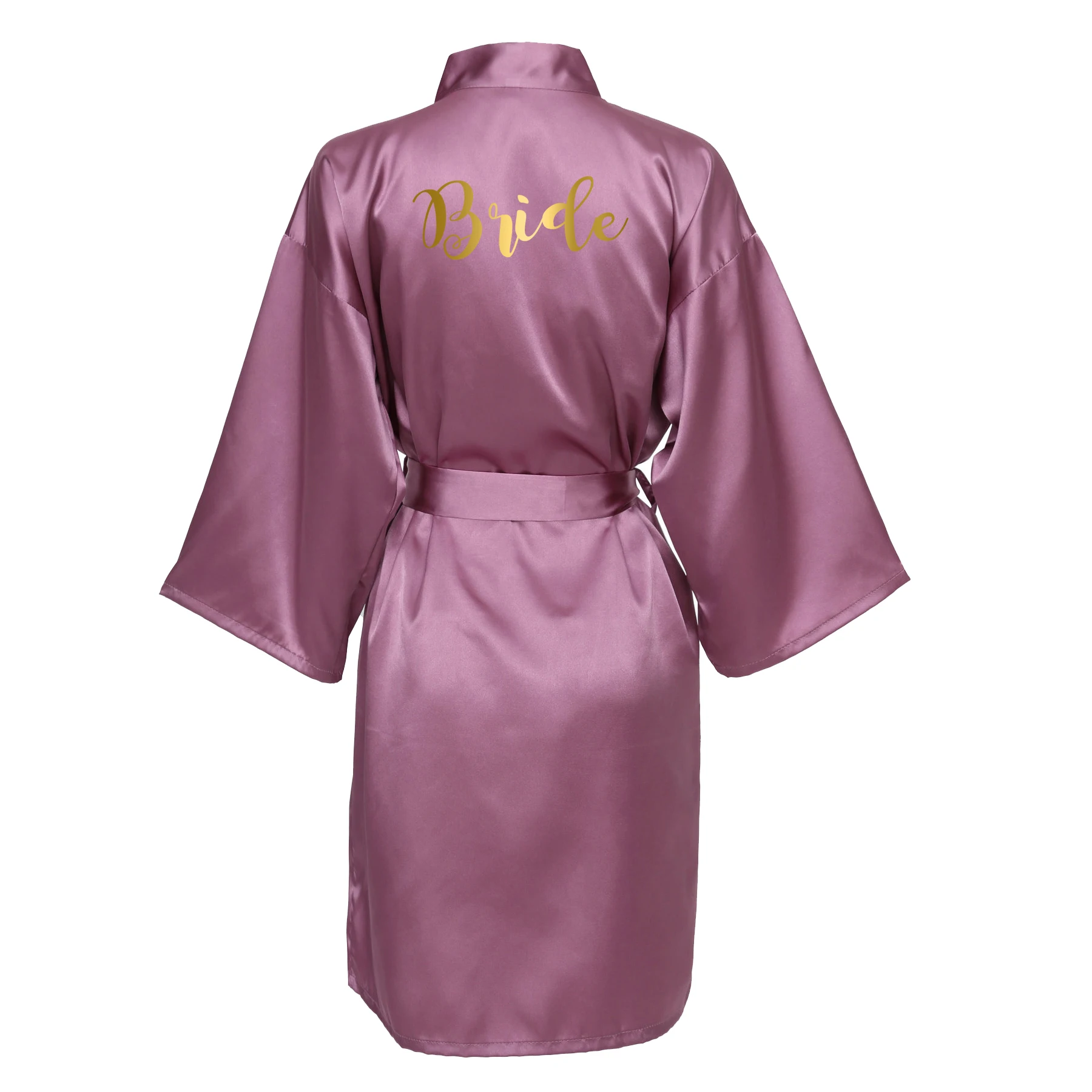 mauve bride Owiter цвета шампанского, атласное шелковое женское кимоно, халат, халаты для невесты, невесты, подружки невесты, халат, одежда для сна, сексуальный халат для невесты - Цвет: mauve bride