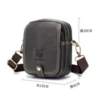 Поясная сумка Fanny для мужчин, сумка-мессенджер из натуральной кожи для телефона через плечо