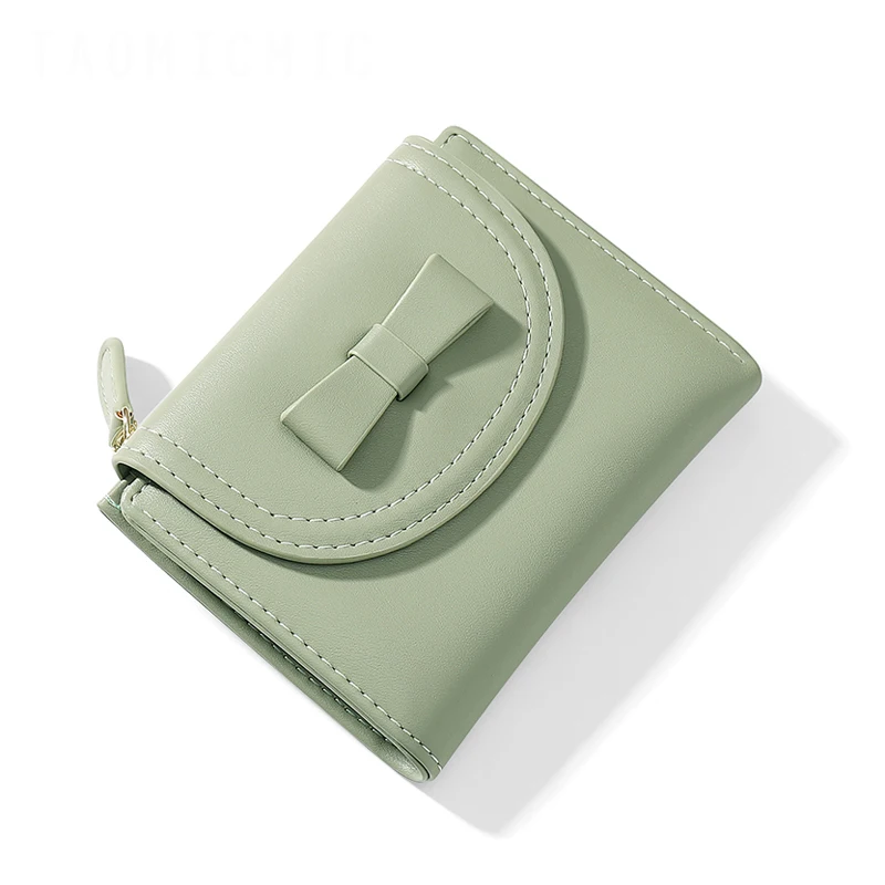 

women small purse short leather wallet female cute bow card wallet girl cardholder coin purse money bag high quality small gifts