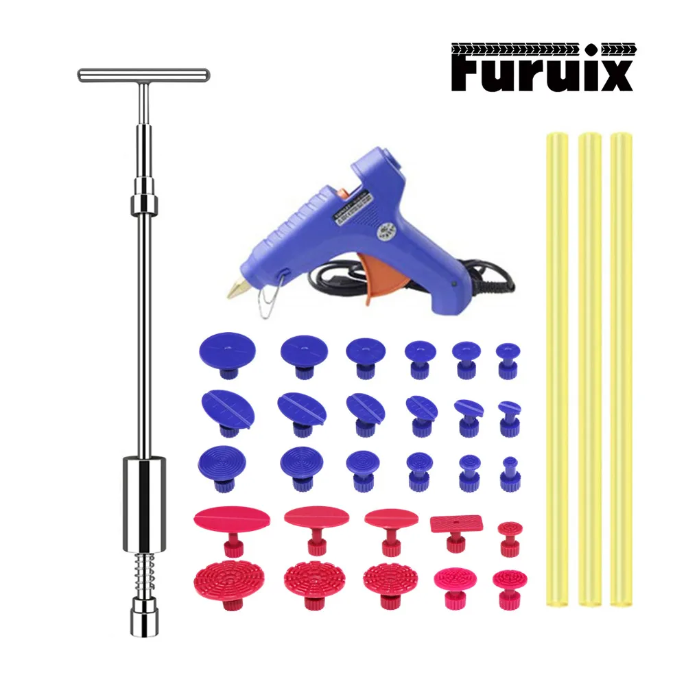 Hand Tools Repairing for Hail Damage PDR tool kit Car repair tools paintless Dent Repair Dent removal Reverse Hammer Glue Tabs - Цвет: set1