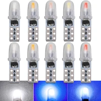 10pcs t5 74 w1 2w w3w super bright led bulbs auto wedge dashboard gauge lamp car warning indicator instrument cluster light