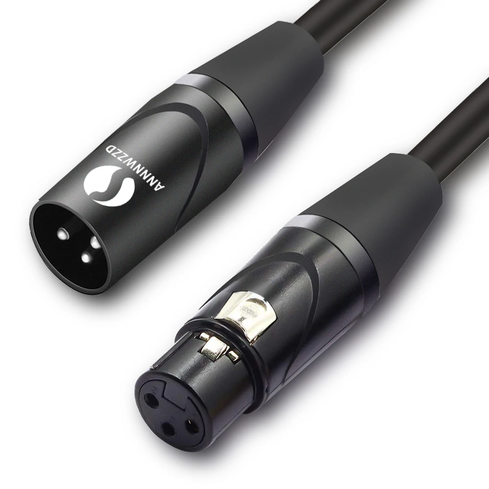 

XLR Cable Karaoke Microphone Sound Cannon Plug XLR Guitar Cable Extension Mikrofon Cable 15M for Audio Mixer Amplifiers XLR Cord