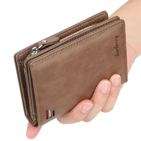high quality mens leather wallet leisure money bag small mini card holder zipper coin purse luxury vintage passport holder