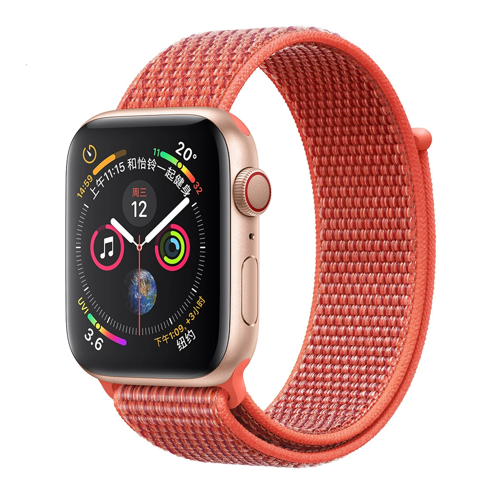 Nectarine Нейлоновый ремешок для Apple Watch серии 5 42 мм iwatch 44 мм ремешок 38 мм 40 мм iwatch sreies 4 3 2 pulseira браслет ремешок для часов - Цвет ремешка: Nectarine