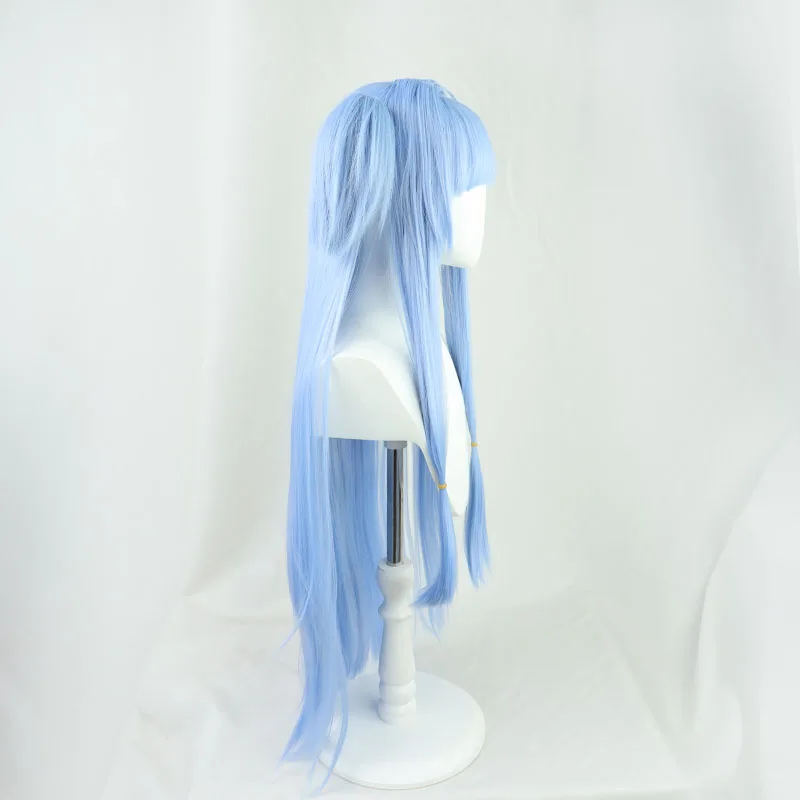 Парик для косплея Kotonoha Aoi Vtuber Youtuber светильник-голубой длинный 100 см прямой косичка