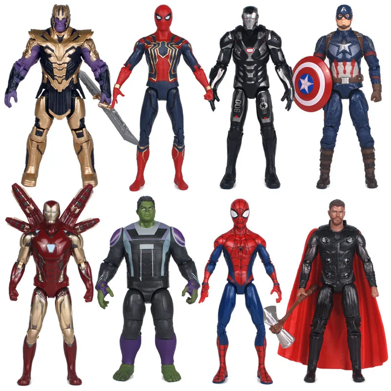 

7in Marvel Movie Avengers: Infinity War Iron Man Spiderman Groot Thor Hulk Thanos Action Figure Toy Children's Birthday Gift
