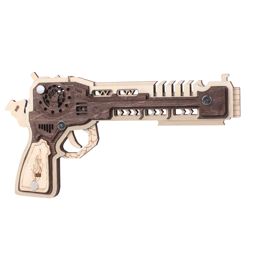 Игрушечные стебли деревянная модель оружия Резиновая лента пистолет в сборе