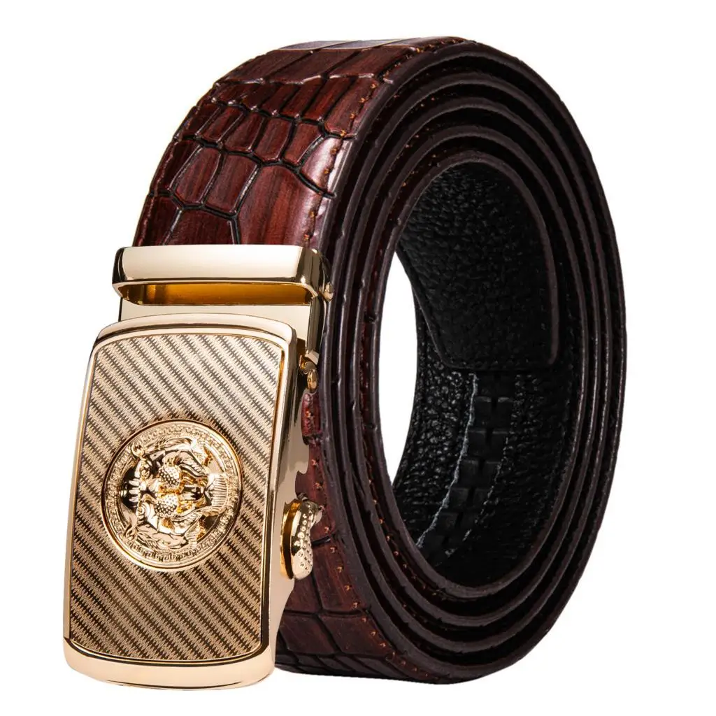 Ремни из натуральной кожи для мужчин автоматические мужские ремни сплава черные