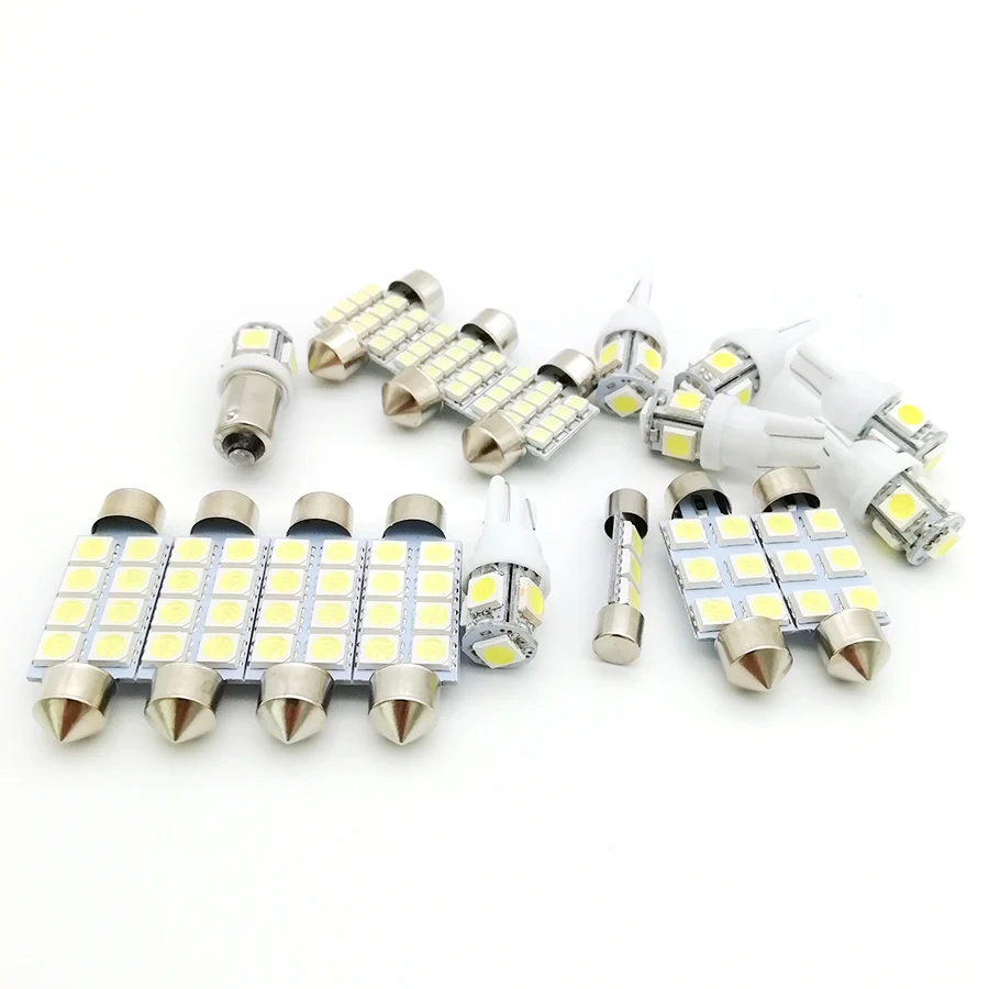 

17 шт. 12 в автомобильный белый внутренний светодиодный светильник, набор для чтения, бардачок, светильник для Volvo V70 XC70 02-07